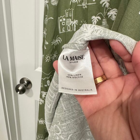 NWT La Maise Mila Maxi Dress in Seaside Villa Size Large - Picture 7 of 7